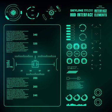 Gelecekçi mavi sanal grafik dokunmatik kullanıcı arayüzü