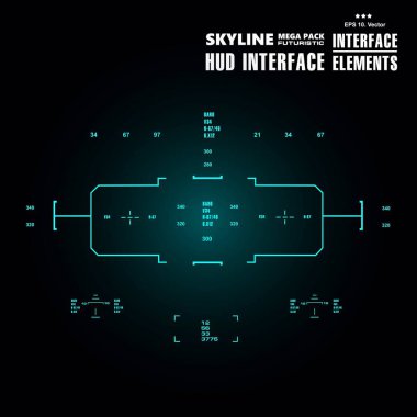 Gelecekçi mavi sanal grafik dokunmatik kullanıcı arayüzü