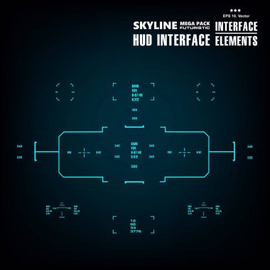 Gelecekçi mavi sanal grafik dokunmatik kullanıcı arayüzü