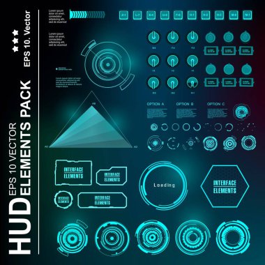 Gelecekçi yeşil sanal grafik dokunmatik kullanıcı arayüzü