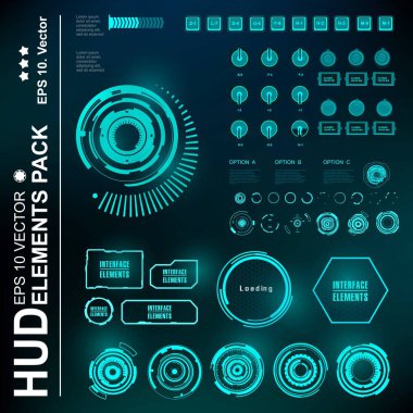 Gelecekçi yeşil sanal grafik dokunmatik kullanıcı arayüzü