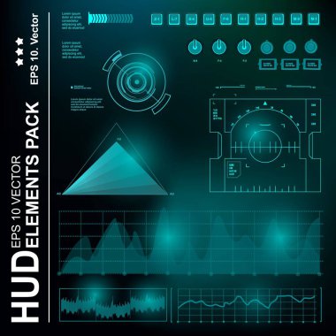 Gelecekçi yeşil sanal grafik dokunmatik kullanıcı arayüzü