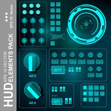 Gelecekçi yeşil sanal grafik dokunmatik kullanıcı arayüzü