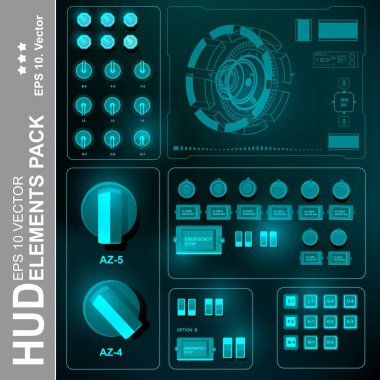 Gelecekçi yeşil sanal grafik dokunmatik kullanıcı arayüzü