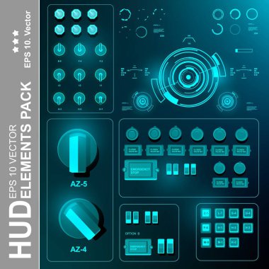 Gelecekçi yeşil sanal grafik dokunmatik kullanıcı arayüzü