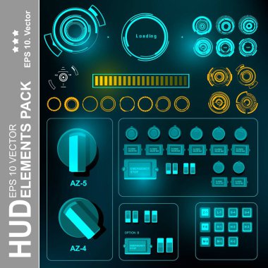 Gelecekçi yeşil sanal grafik dokunmatik kullanıcı arayüzü