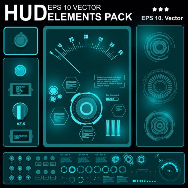 Gelecekçi yeşil sanal grafik dokunmatik kullanıcı arayüzü