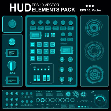 Gelecekçi yeşil sanal grafik dokunmatik kullanıcı arayüzü