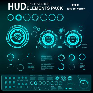 Gelecekçi yeşil sanal grafik dokunmatik kullanıcı arayüzü