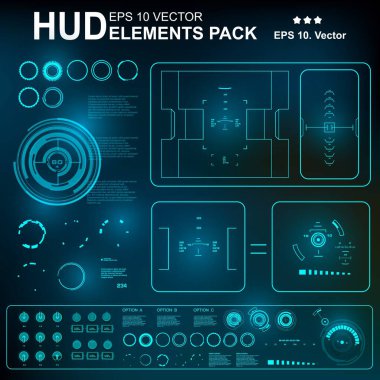 Gelecekçi yeşil sanal grafik dokunmatik kullanıcı arayüzü