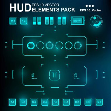 Gelecekçi yeşil sanal grafik dokunmatik kullanıcı arayüzü