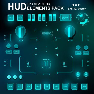 Gelecekçi yeşil sanal grafik dokunmatik kullanıcı arayüzü