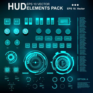 Gelecekçi yeşil sanal grafik dokunmatik kullanıcı arayüzü