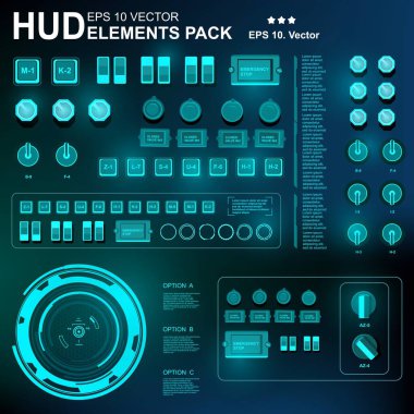 Gelecekçi yeşil sanal grafik dokunmatik kullanıcı arayüzü