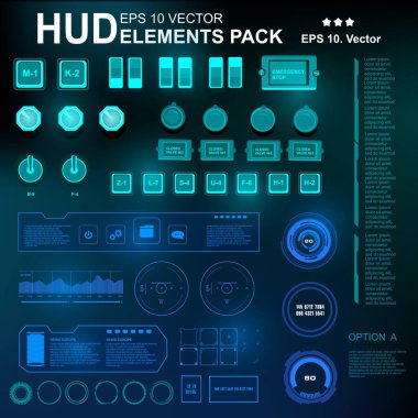 Gelecekçi yeşil sanal grafik dokunmatik kullanıcı arayüzü