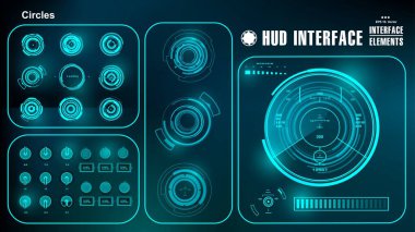 Gelecekçi yeşil sanal grafik dokunmatik kullanıcı arayüzü