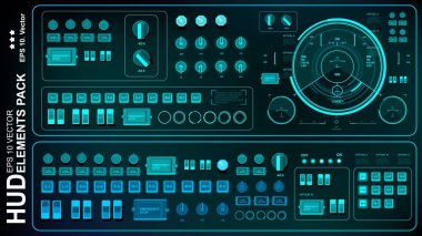 Gelecekçi yeşil sanal grafik dokunmatik kullanıcı arayüzü
