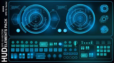 Gelecekçi yeşil sanal grafik dokunmatik kullanıcı arayüzü