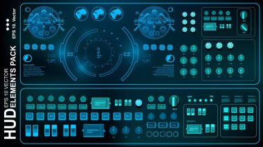 Gelecekçi yeşil sanal grafik dokunmatik kullanıcı arayüzü