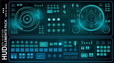 Gelecekçi yeşil sanal grafik dokunmatik kullanıcı arayüzü