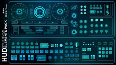 Gelecekçi yeşil sanal grafik dokunmatik kullanıcı arayüzü