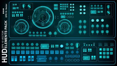 Gelecekçi yeşil sanal grafik dokunmatik kullanıcı arayüzü