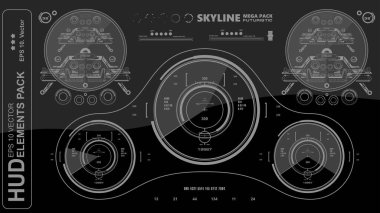 Gelecekçi yeşil sanal grafik dokunmatik kullanıcı arayüzü
