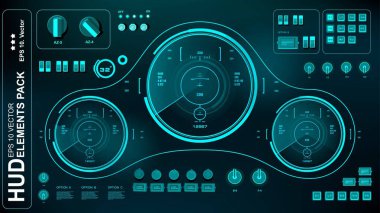 Gelecekçi yeşil sanal grafik dokunmatik kullanıcı arayüzü