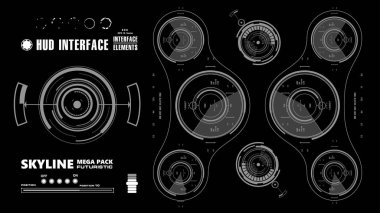 Gelecekçi yeşil sanal grafik dokunmatik kullanıcı arayüzü