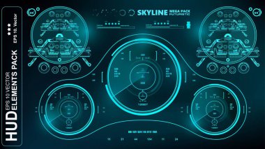 Gelecekçi yeşil sanal grafik dokunmatik kullanıcı arayüzü