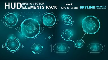 Gelecekçi yeşil sanal grafik dokunmatik kullanıcı arayüzü