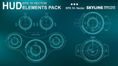 Gelecekçi yeşil sanal grafik dokunmatik kullanıcı arayüzü