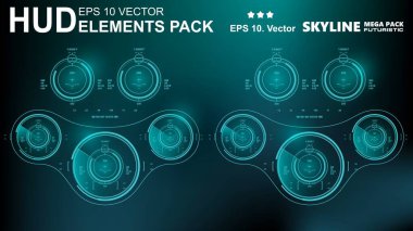 Gelecekçi yeşil sanal grafik dokunmatik kullanıcı arayüzü