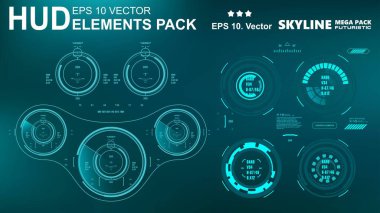 Gelecekçi yeşil sanal grafik dokunmatik kullanıcı arayüzü