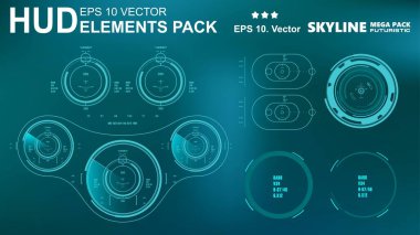 Gelecekçi yeşil sanal grafik dokunmatik kullanıcı arayüzü