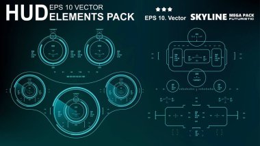 Gelecekçi yeşil sanal grafik dokunmatik kullanıcı arayüzü
