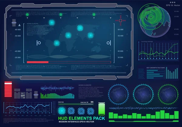 Gelecekçi mavi sanal grafik dokunmatik kullanıcı arayüzü