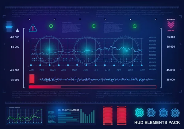 Gelecekçi mavi sanal grafik dokunmatik kullanıcı arayüzü