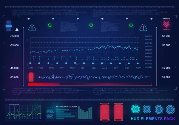 Gelecekçi mavi sanal grafik dokunmatik kullanıcı arayüzü