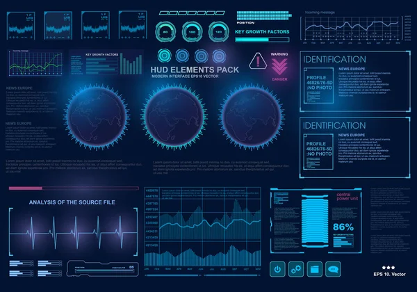 Gelecekçi mavi sanal grafik dokunmatik kullanıcı arayüzü