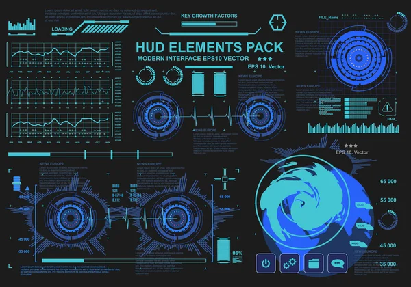 Gelecekçi mavi sanal grafik dokunmatik kullanıcı arayüzü