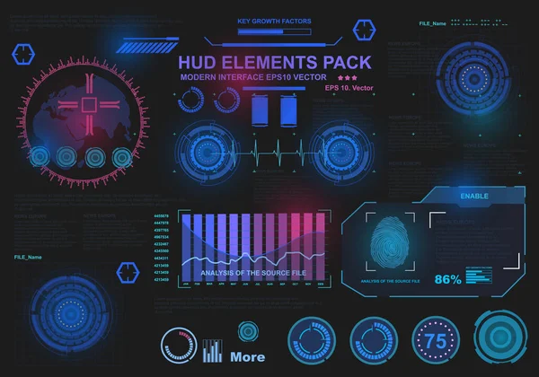 Gelecekçi mavi sanal grafik dokunmatik kullanıcı arayüzü