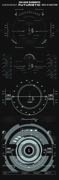 Futuristic Blue Virtual Graphic Touch User Interface — Stock Vector