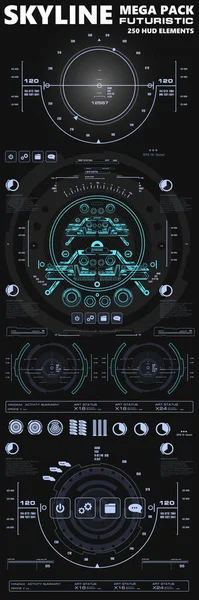 Gelecekçi mavi sanal grafik dokunmatik kullanıcı arayüzü