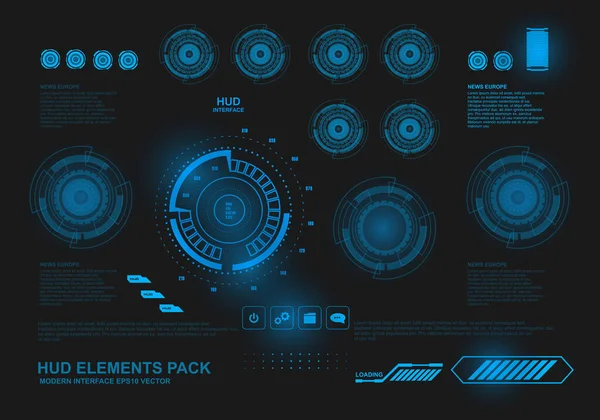 Gelecekçi mavi sanal grafik dokunmatik kullanıcı arayüzü