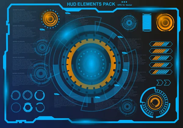 Gelecekçi mavi sanal grafik dokunmatik kullanıcı arayüzü