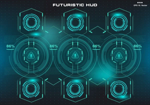 Gelecekçi mavi sanal grafik dokunmatik kullanıcı arayüzü