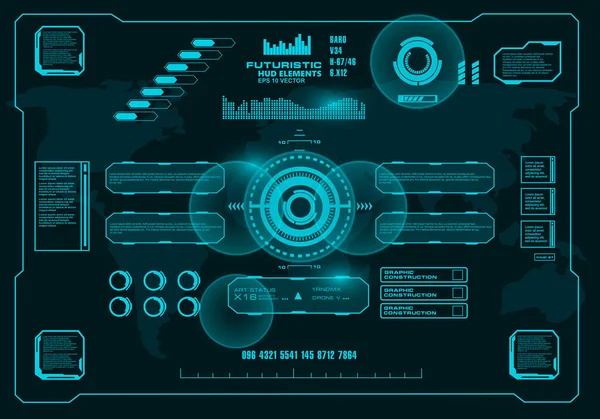 Gelecekçi mavi sanal grafik dokunmatik kullanıcı arayüzü