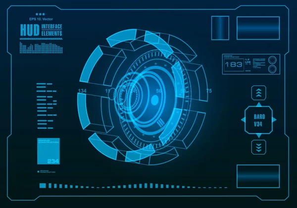 Gelecekçi mavi sanal grafik dokunmatik kullanıcı arayüzü