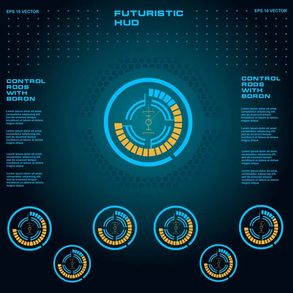 Gelecekçi mavi sanal grafik dokunmatik kullanıcı arayüzü